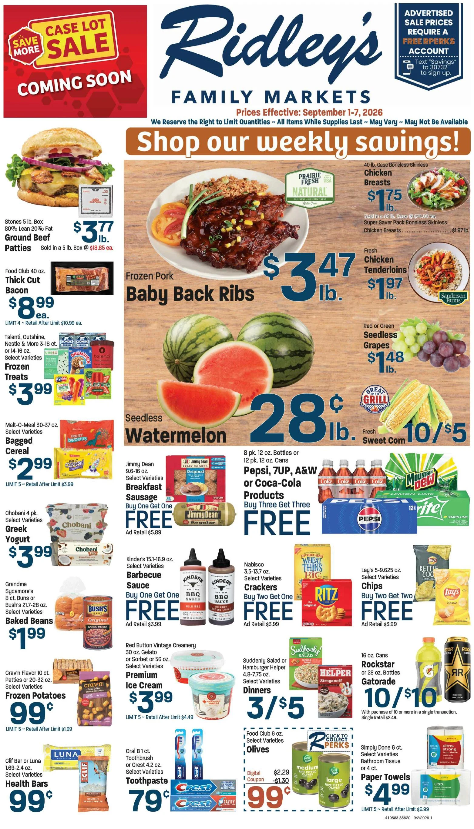 Ridley's Family Markets Weekly Ad - Page 1