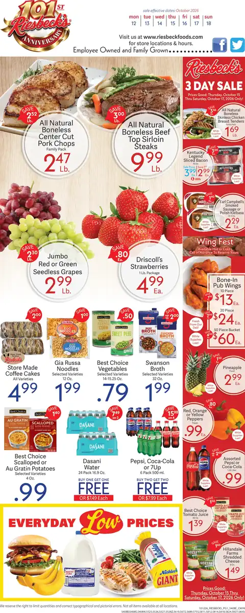 Weekly Ad 10/12 to 10/18