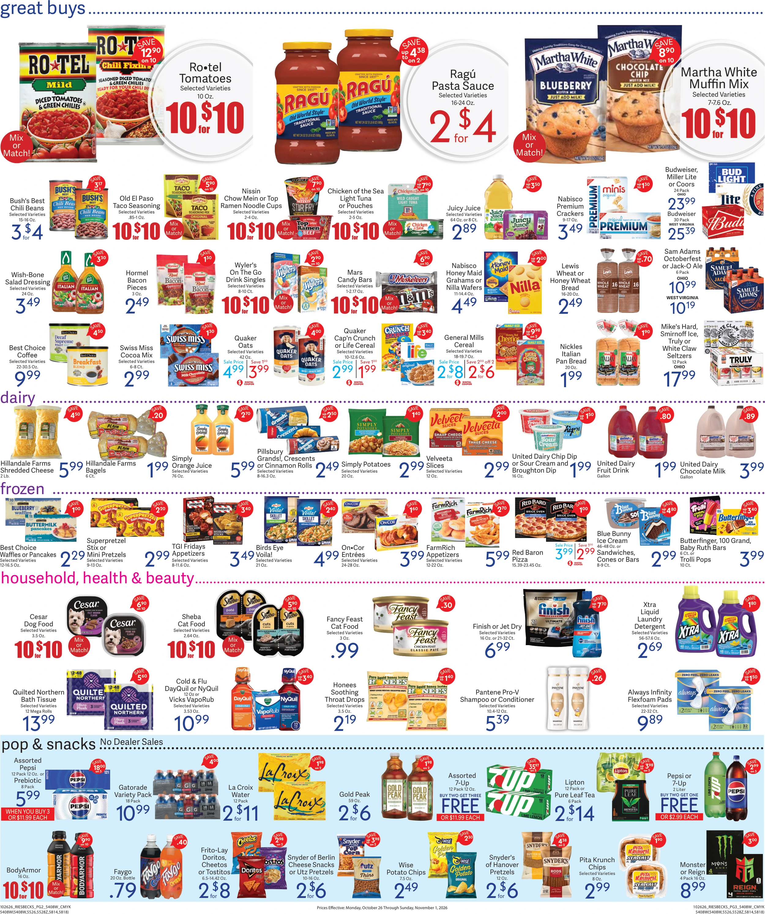 Riesbeck's Food Markets Weekly Ad 10/26 to 11/01-West - Page 2