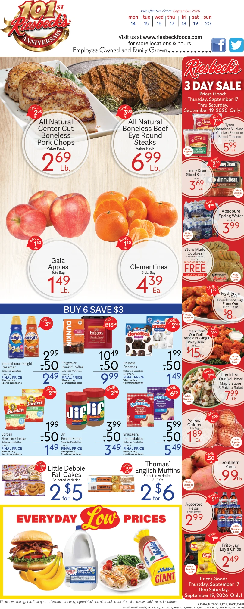 Riesbeck's Food Markets Preview of Weekly Ad 09/14 to 09/20 - Page 1