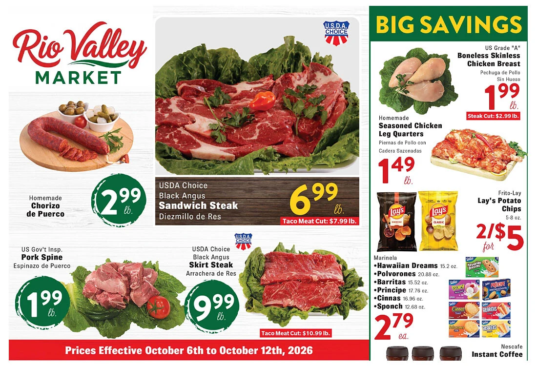 Rio Valley Market Weekly Ad - Page 1