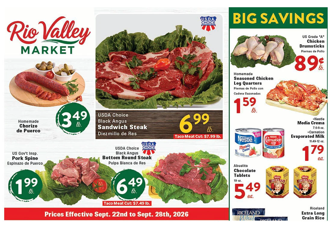 Rio Valley Market Weekly Ad - Page 1
