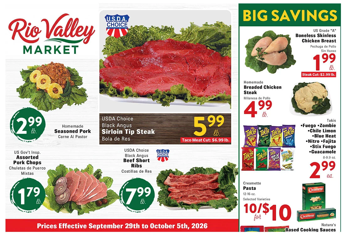 Rio Valley Market Weekly Ad - Page 1