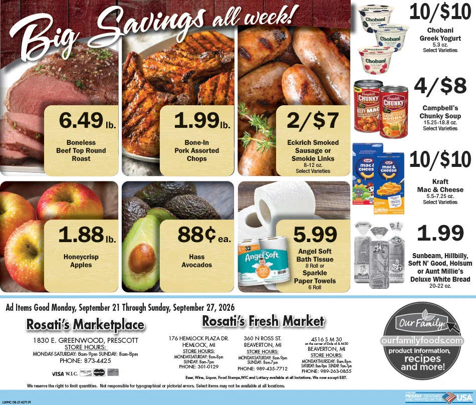 Rosati's Marketplace Rosati's Marketplace Ad - Page 1