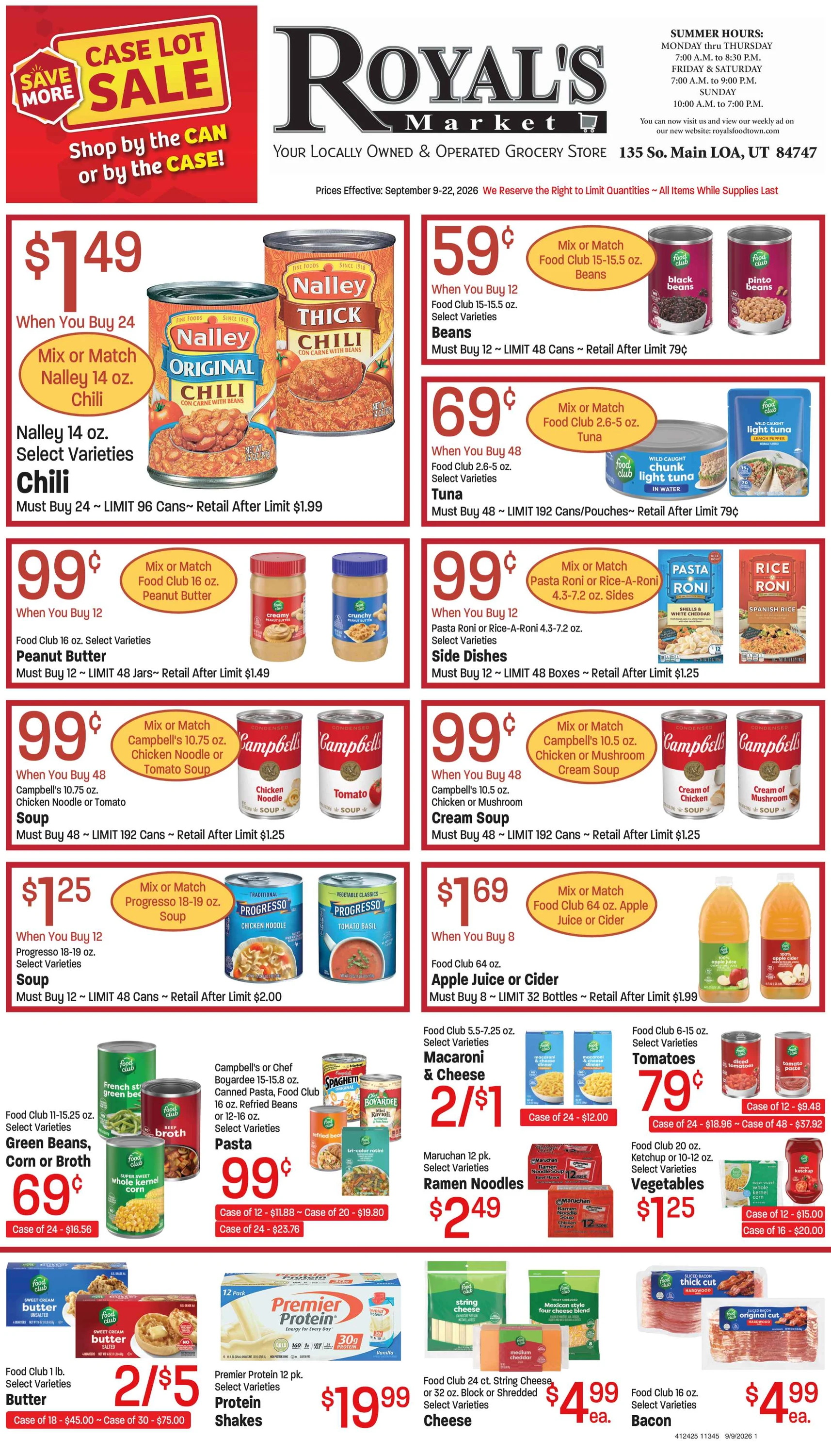 Royal's Market Royal's Caselot Ad- September 6 - 22, 2026 - Page 1