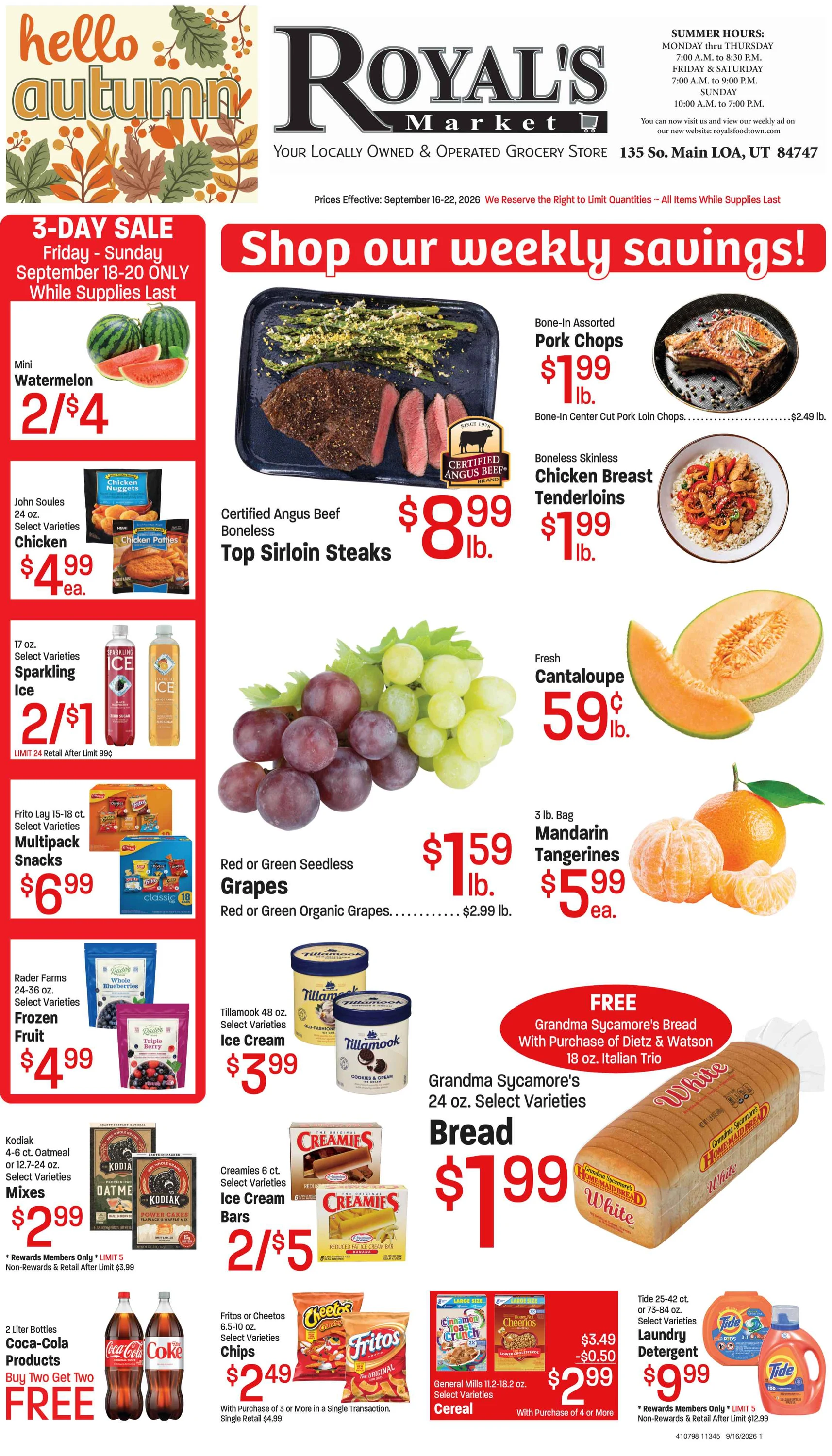 Royal's Market Royal's Ad - September 16 - 22, 2026 - Page 1