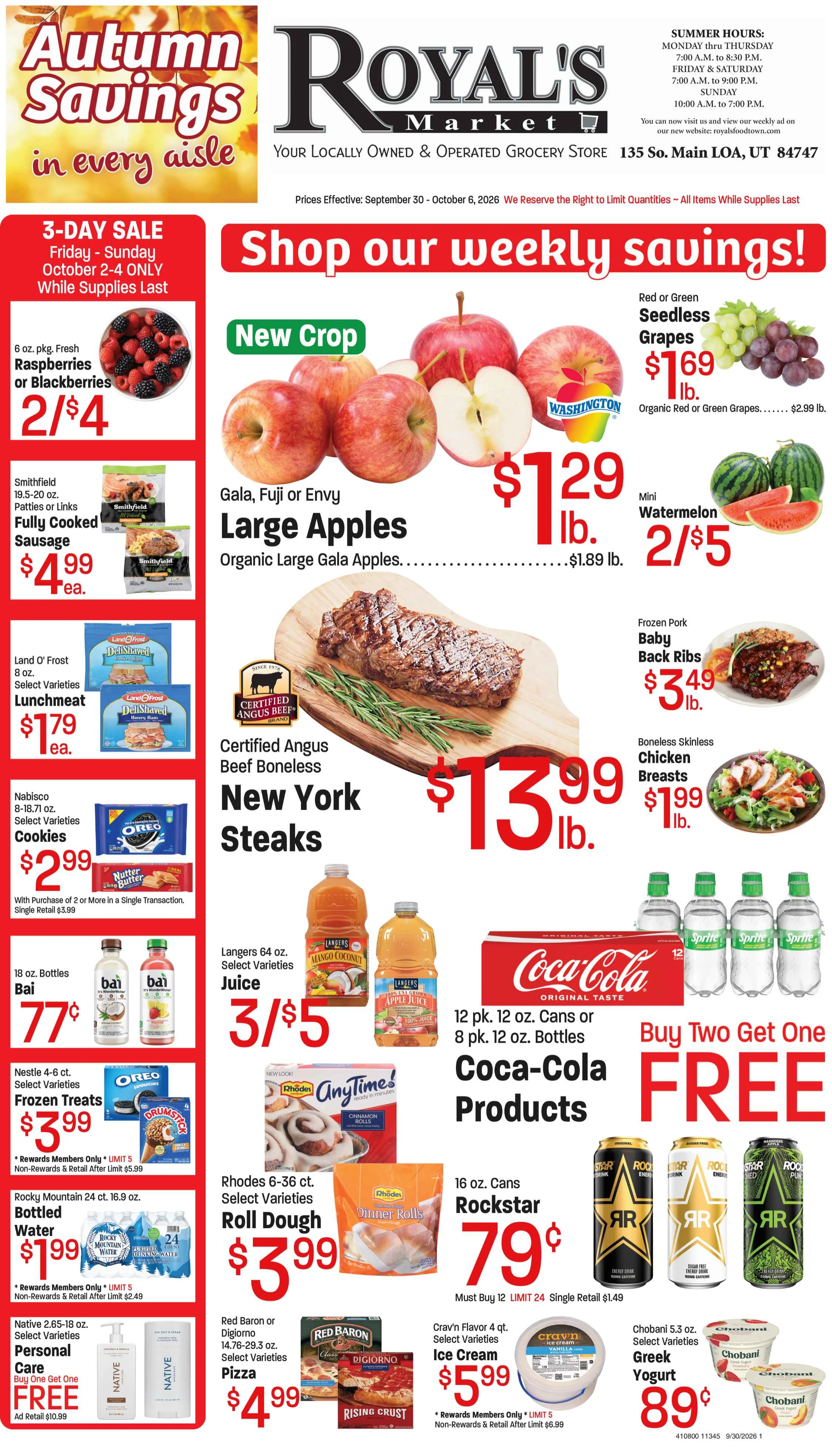 Royal's Market Royal's Ad - September 30 - October 6, 2026 - Page 1