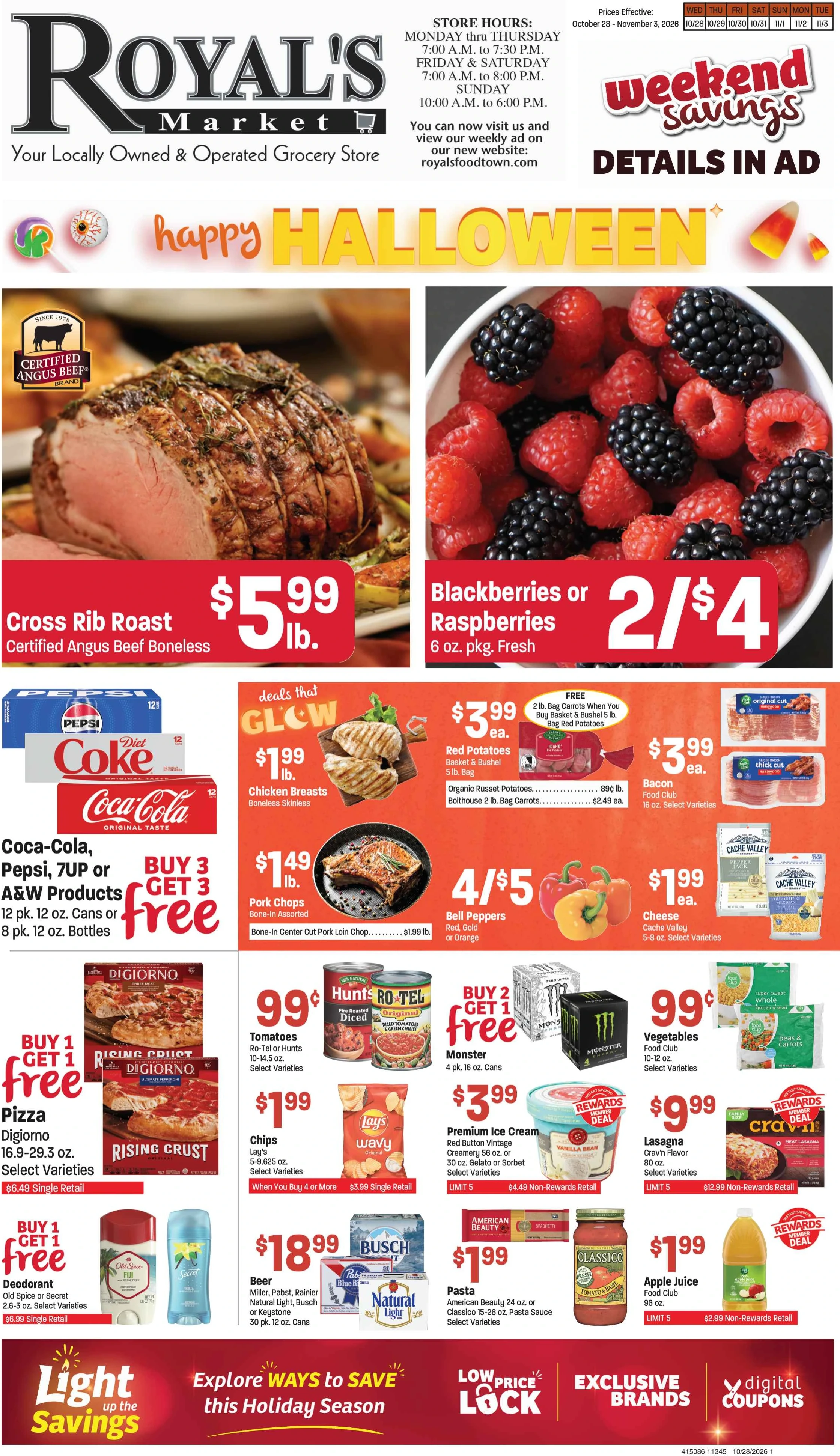 Royal's Market Royal's Ad - October 28 - Nov. 3, 2026 - Page 1