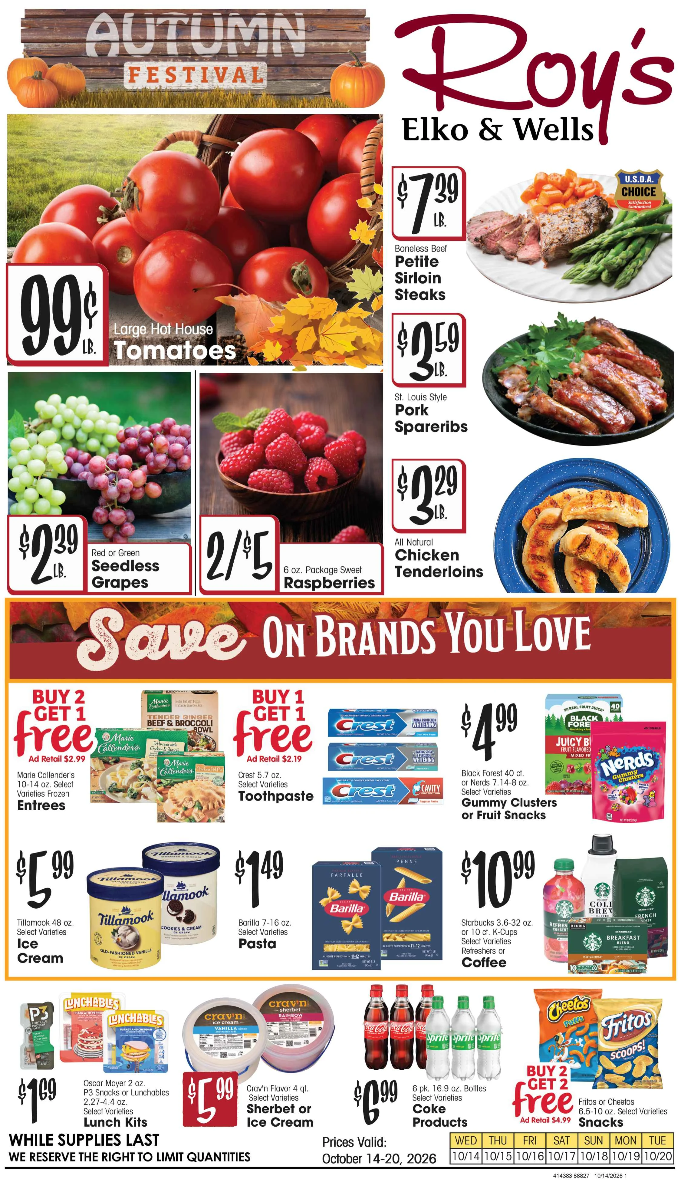 Roy's Fresh Meat and Produce October 14, 2026 - Page 1