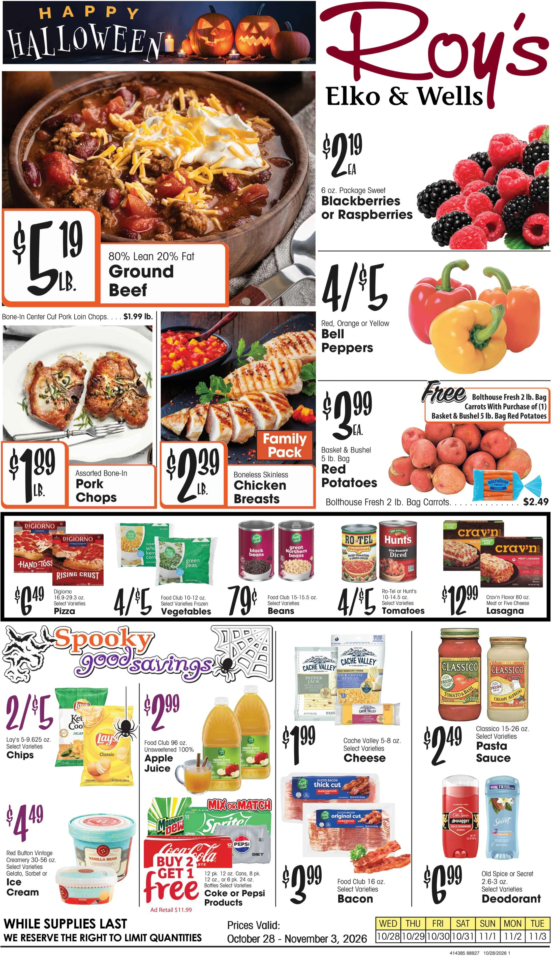 Roy's Fresh Meat and Produce October 28, 2026 - Page 1