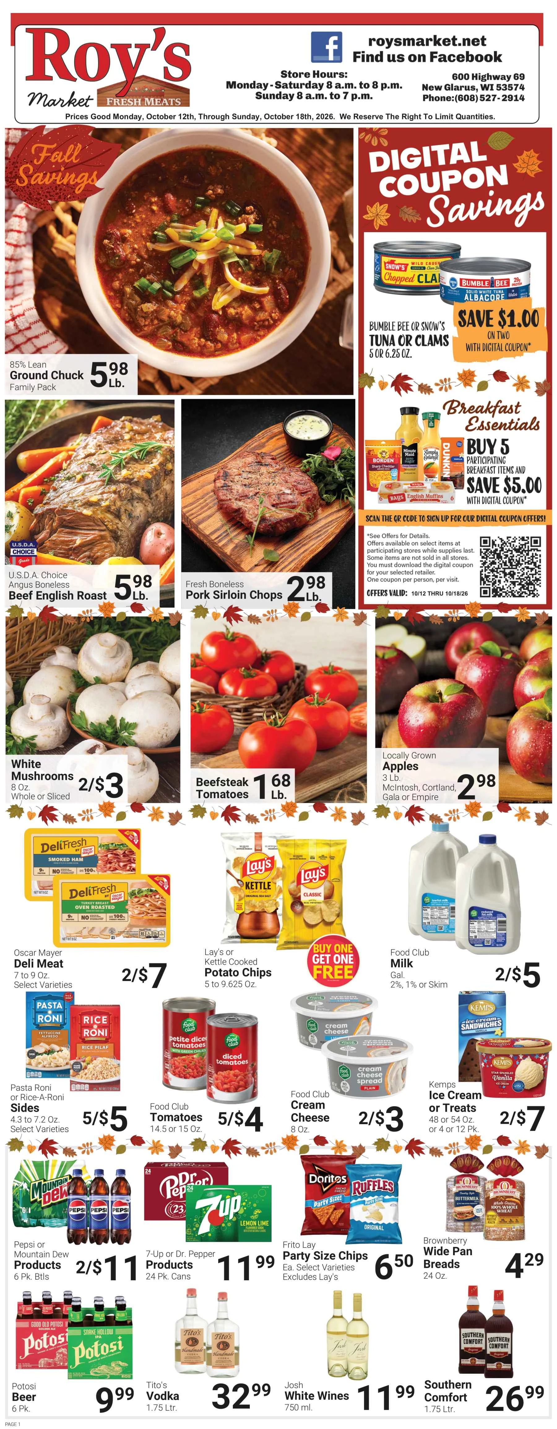 Roy's Market Roy's Market - October 11, 2026 - Page 1