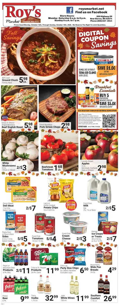 Roy's Market - October 11, 2026