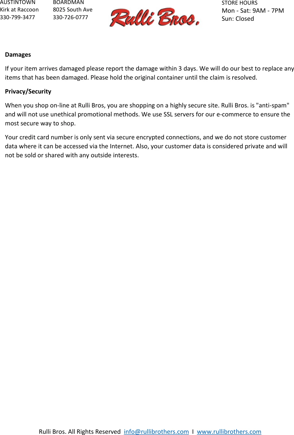 Rulli Brothers Rulli Brothers - Page 2