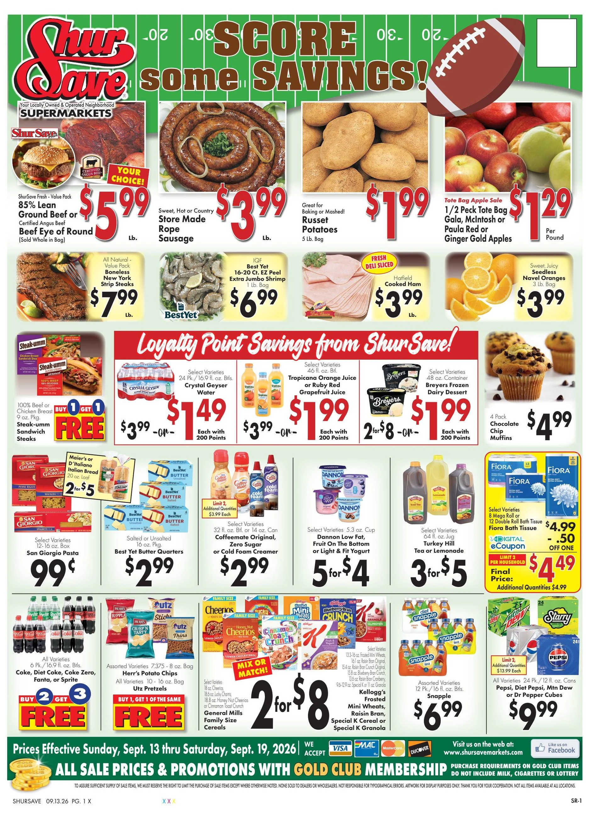 Schiel's Family Market Weekly Ad 9/13/2026 - 9/19/2026 - Page 1