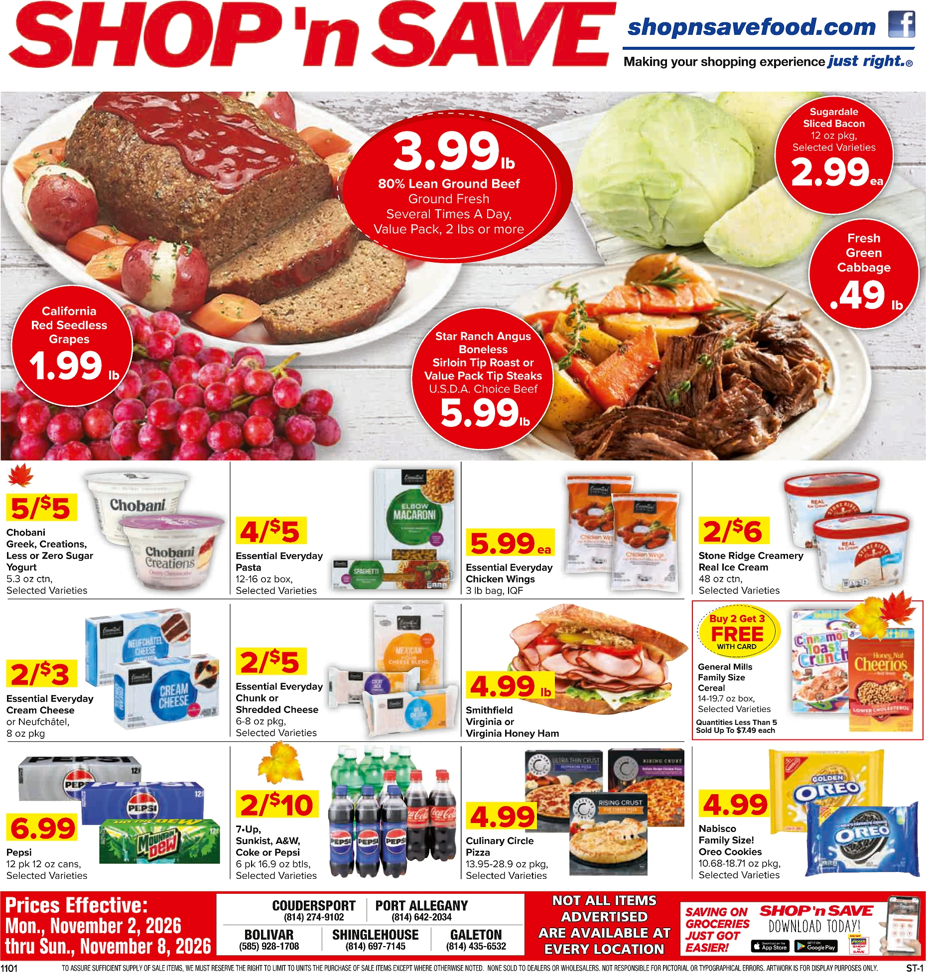 SHOP 'n SAVE - Coudersport / Galeton Group Weekly Specials - Page 1