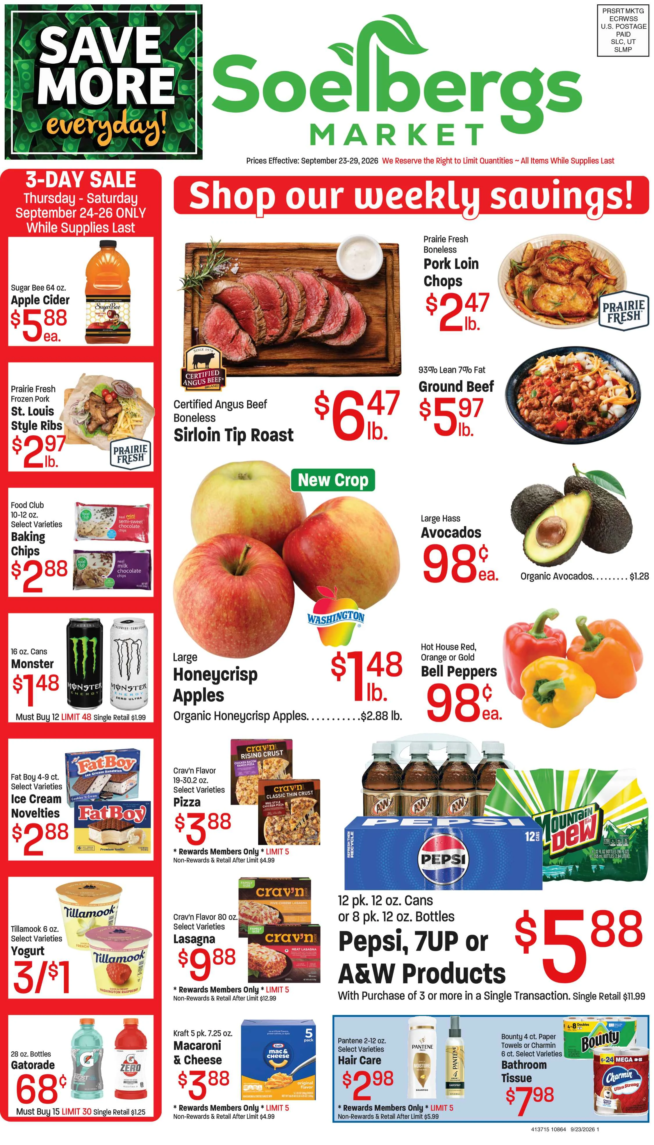Soelberg's Market Soelbergs Market Ad September 23-29, 2026 - Page 1