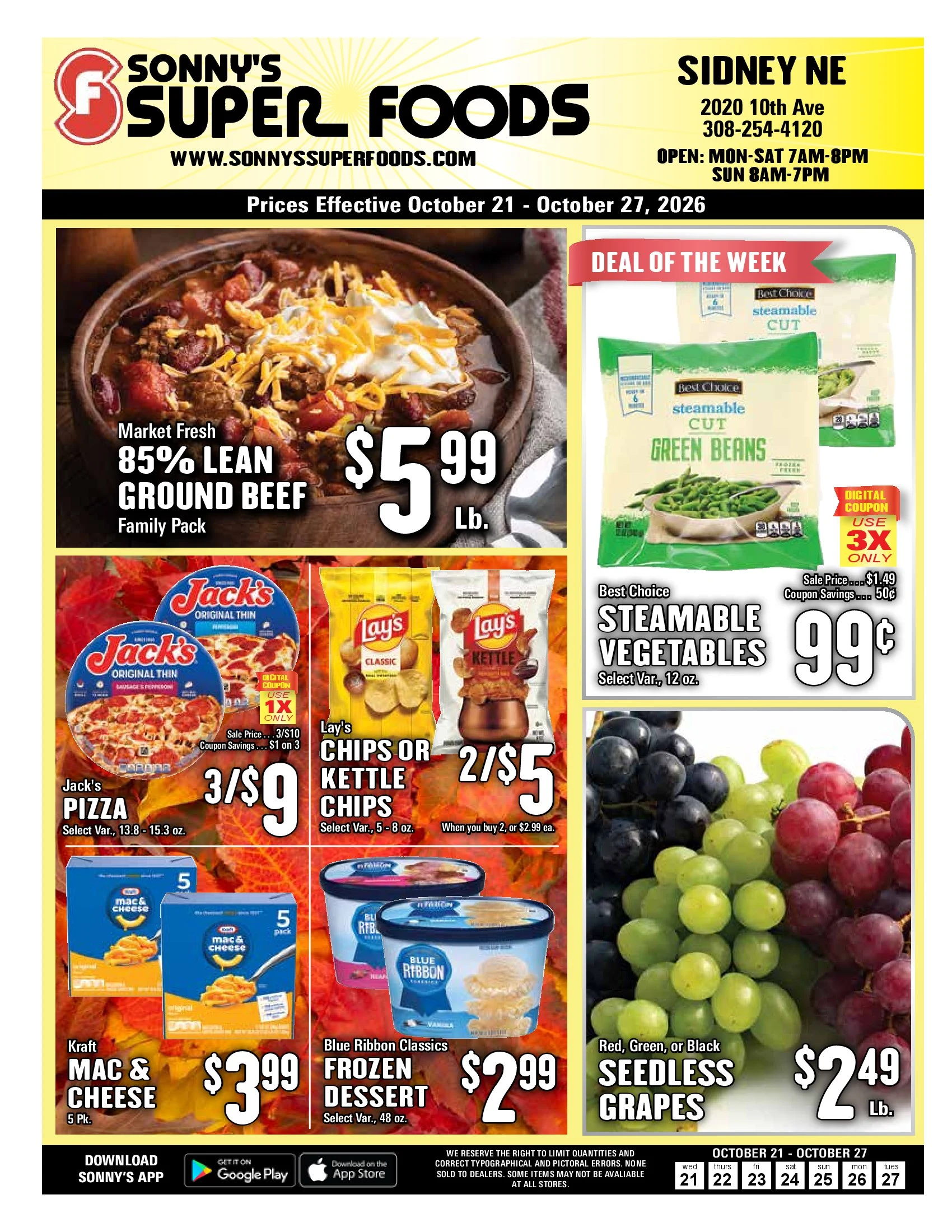 Sonny's Super Foods Weekly Ad - Page 1