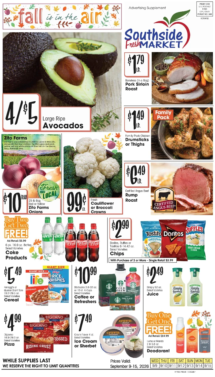 Southside Market Southside Market Ad -September 9-15, 2026 - Page 1