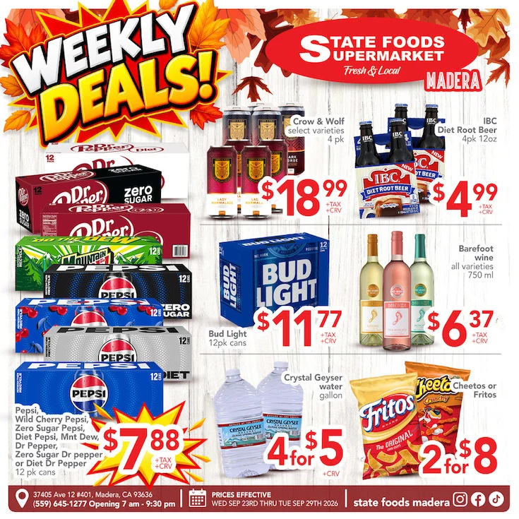 State Foods - Madera Weekly Ad - Page 1