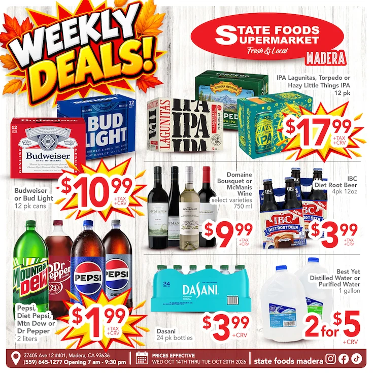 State Foods - Madera Weekly Ad - Page 1