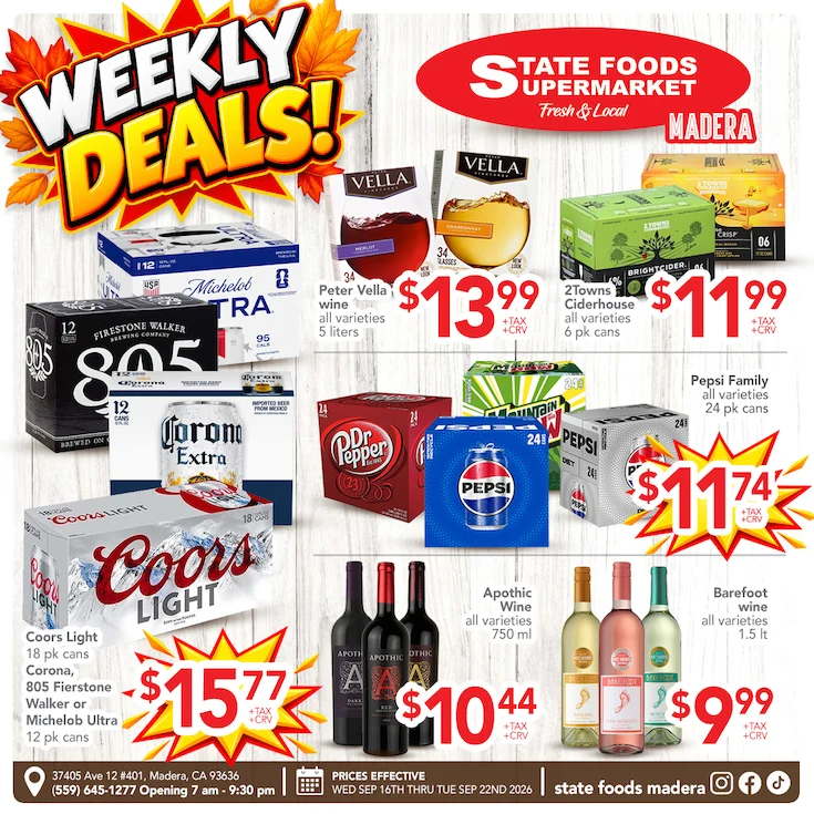 State Foods - Madera Weekly Ad - Page 1