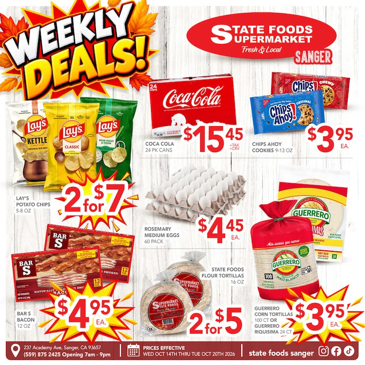 State Foods - Sanger Weekly Ad - Page 1
