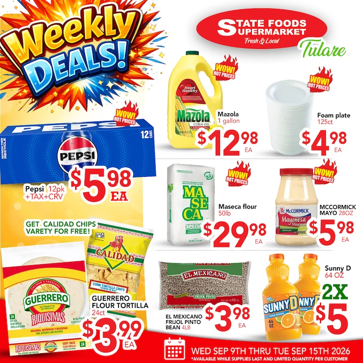 State Foods - Tulare Weekly Ad - Page 1