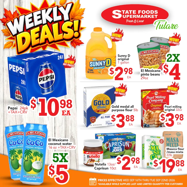 State Foods - Tulare Weekly Ad - Page 1