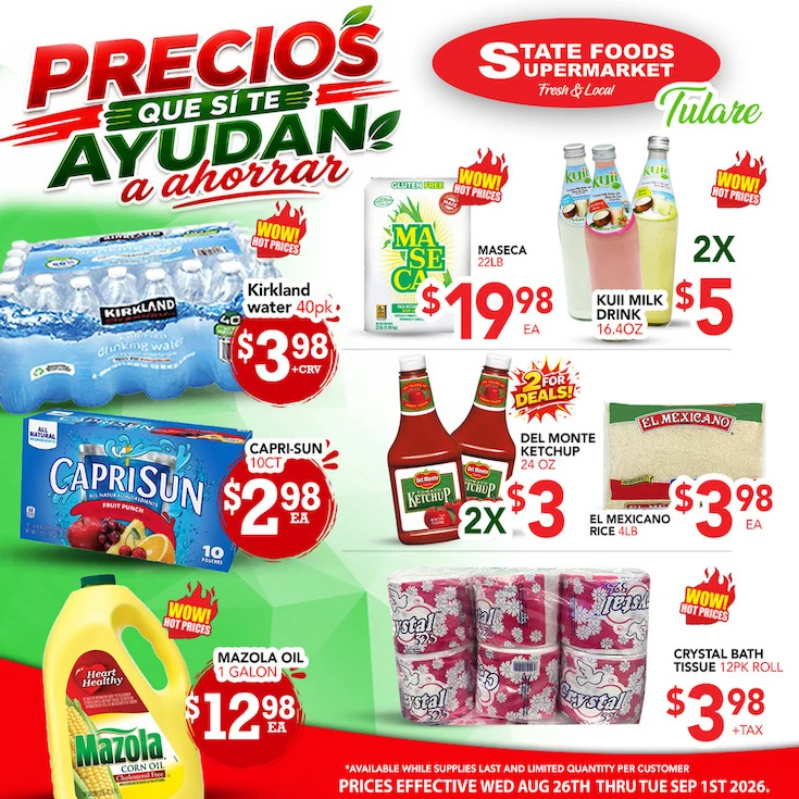 State Foods - Tulare Weekly Ad - Page 1