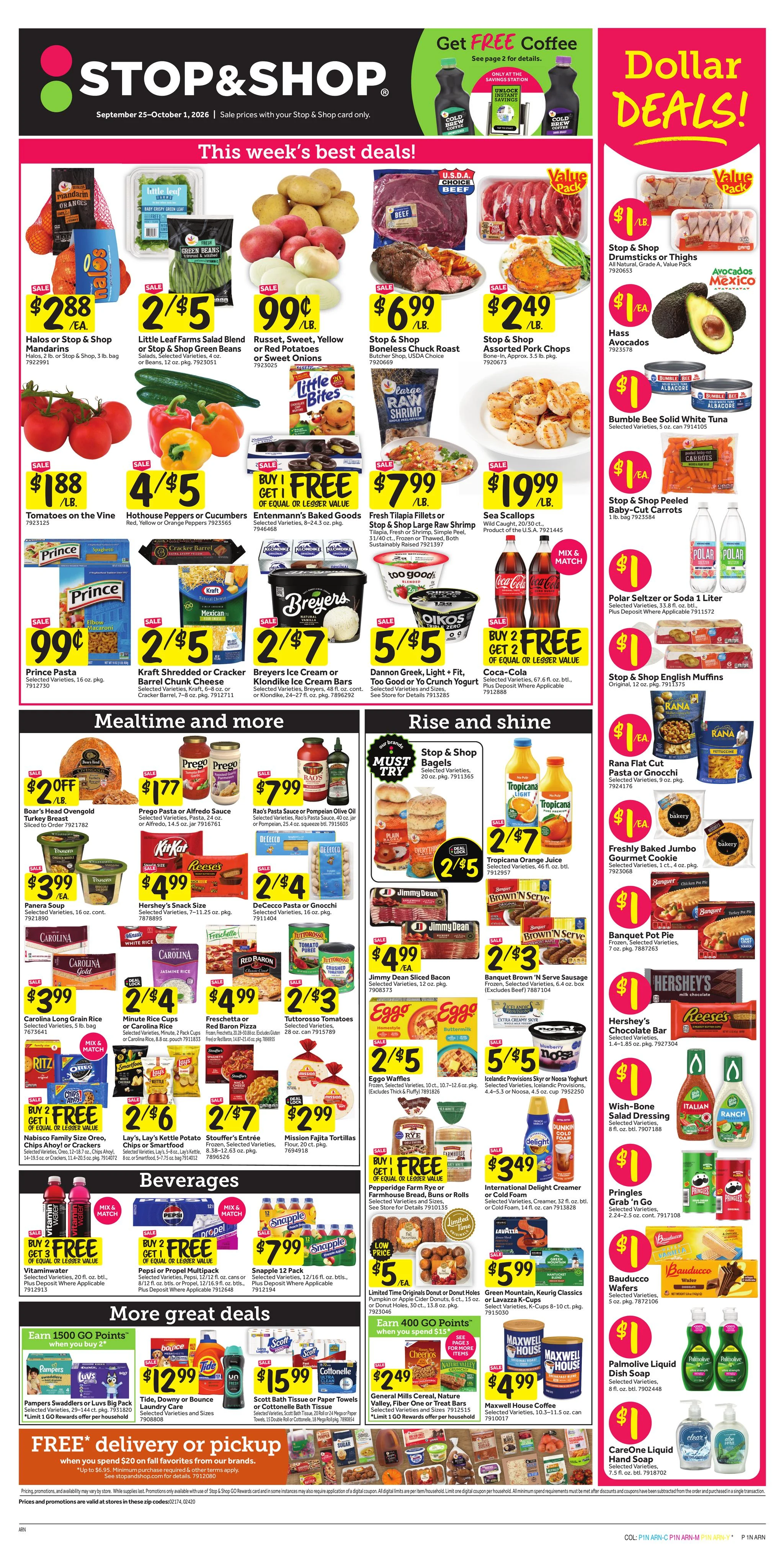 Stop & Shop Greater Boston & Massachusetts Weekly Ad Sep 25 - Oct 1, 2026 - Page 1