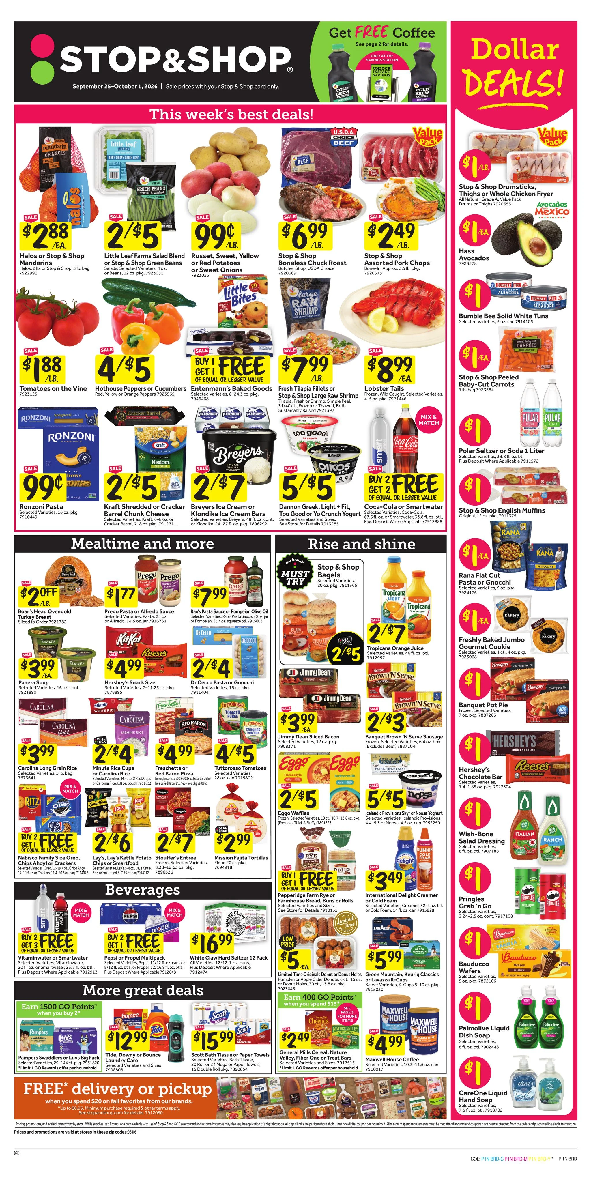 Stop & Shop - Connecticut & Rhode Island Weekly Ad Sep 25 - Oct 1, 2026 - Page 1