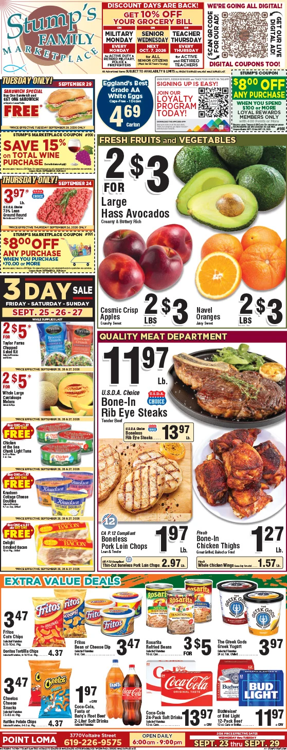 Stump’s Family Marketplace Weekly Ad - Page 1