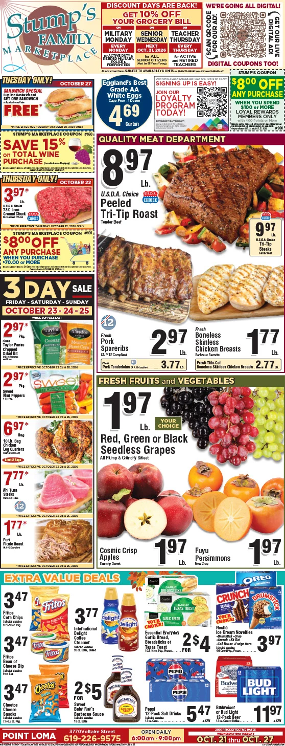 Stump’s Family Marketplace Weekly Ad - Page 1