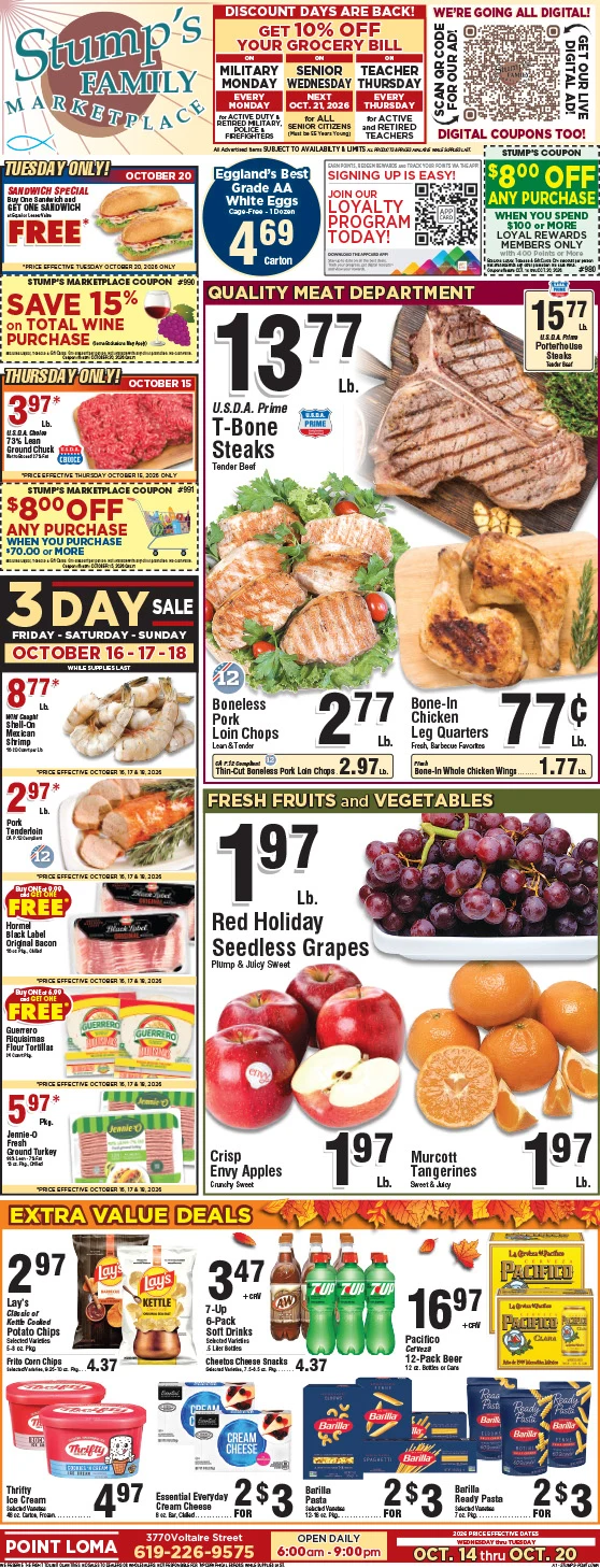 Stump’s Family Marketplace Weekly Ad - Page 1