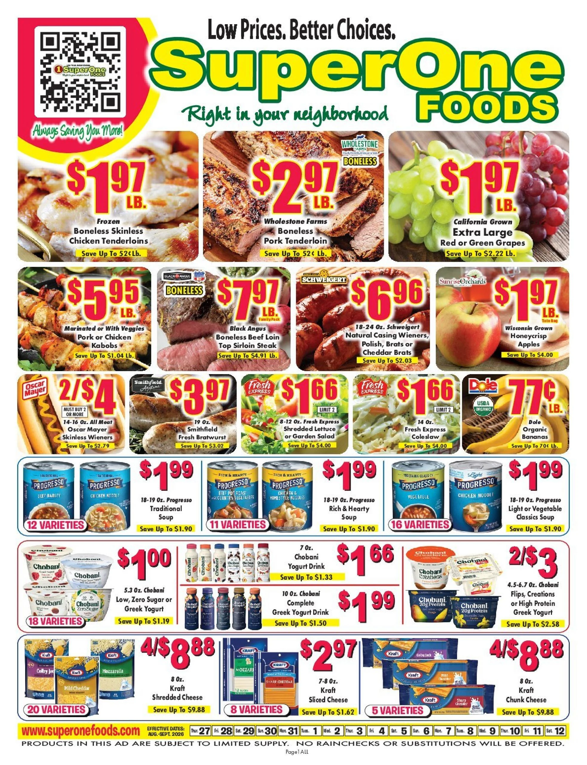 Super One Foods Indexed Weekly - Page 1