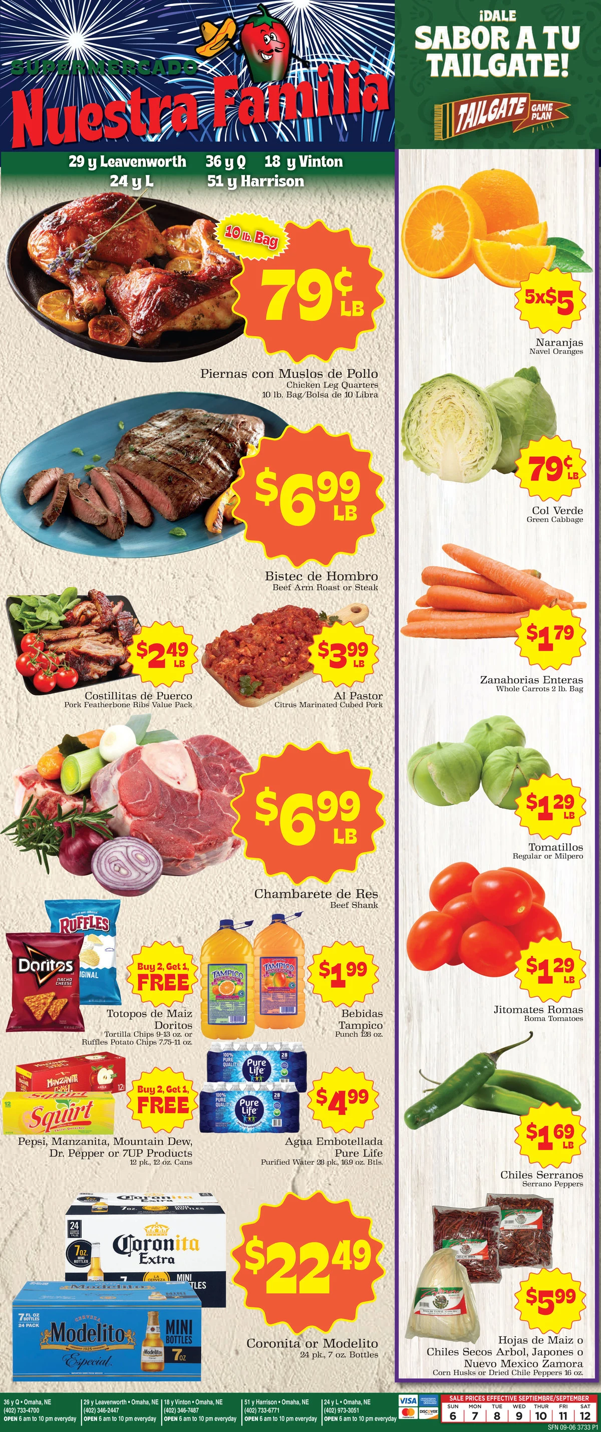 Supermercado Nuestra Familia 9/6 Weekly Ad - Page 1