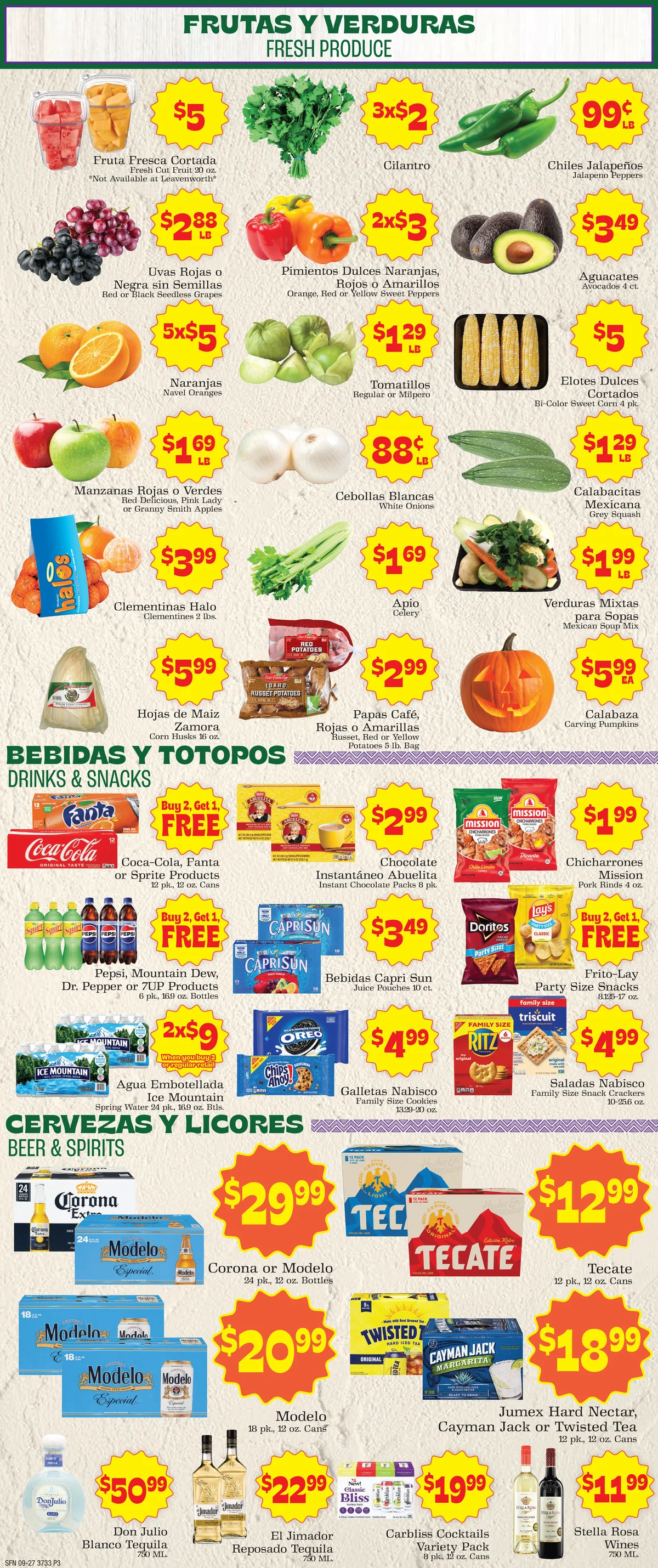 Supermercado Nuestra Familia 9/27 Weekly Ad - Page 3