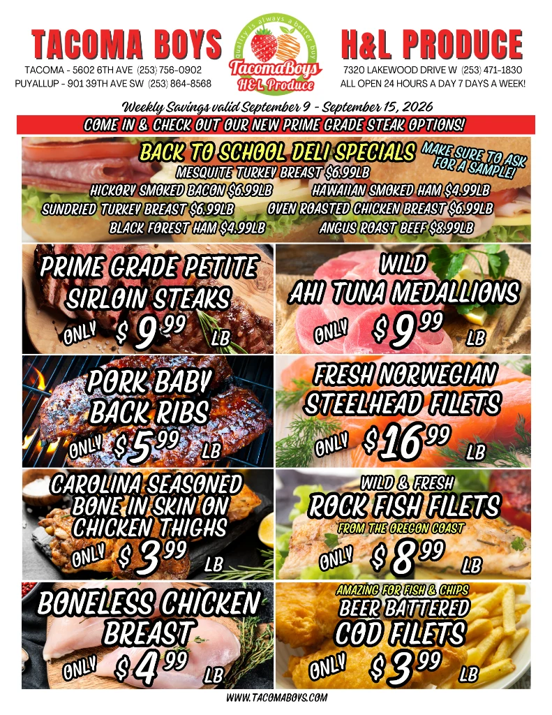 Tacoma Boys Tacoma Boys Weekly Specials - Page 2