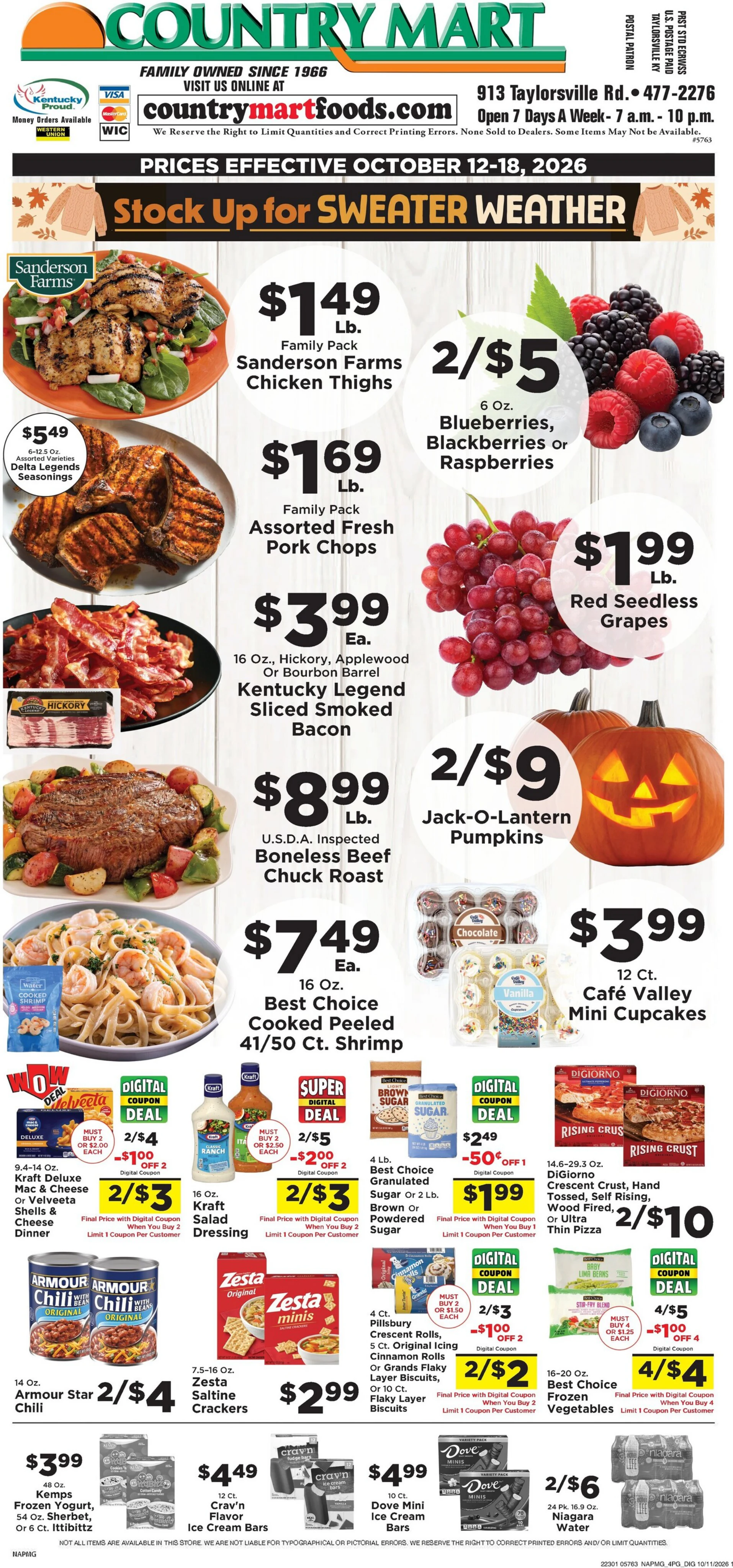 Taylorsville Country Mart Current Ad - Page 1