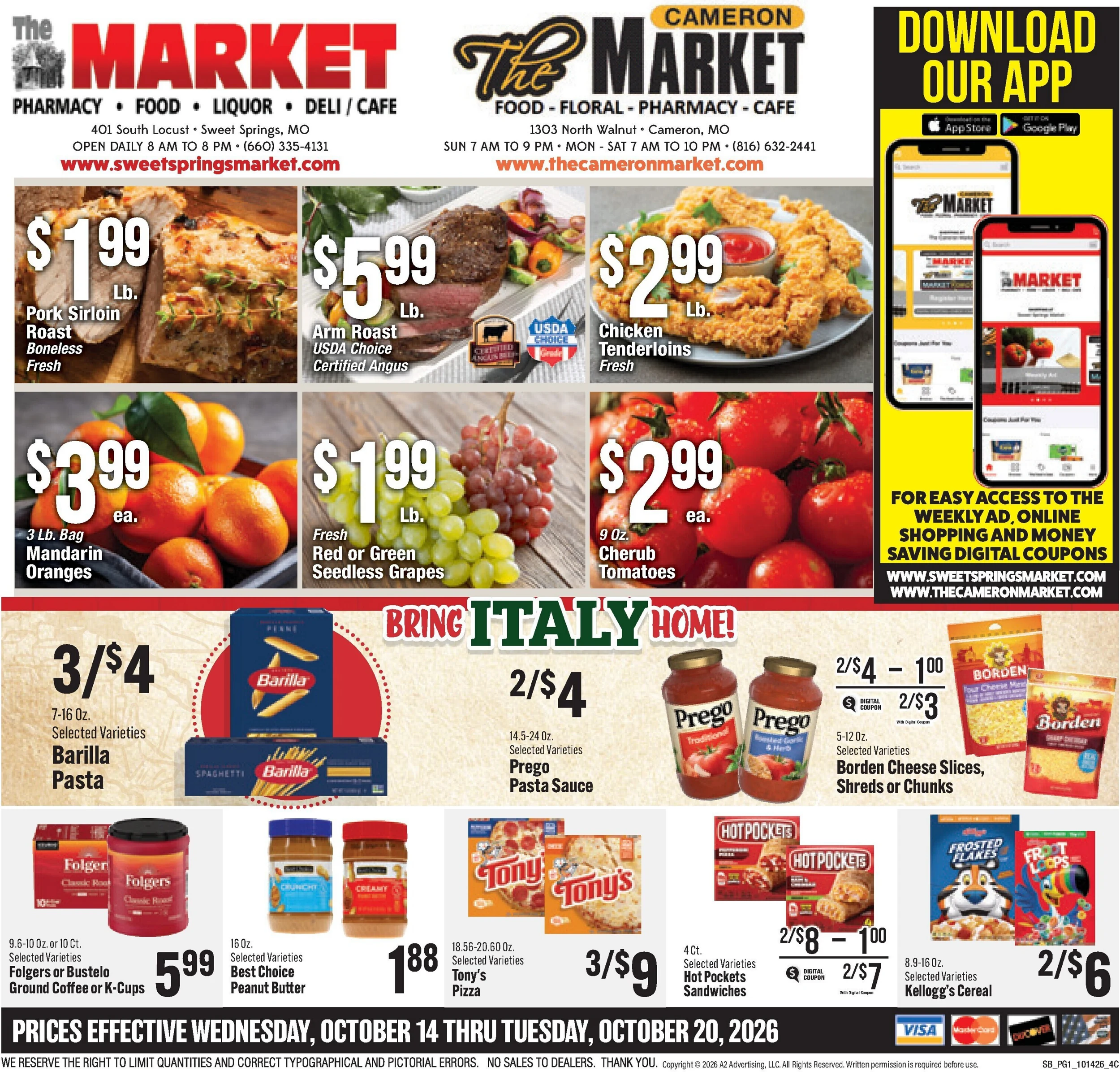 The Cameron Market Current Ad - Page 1