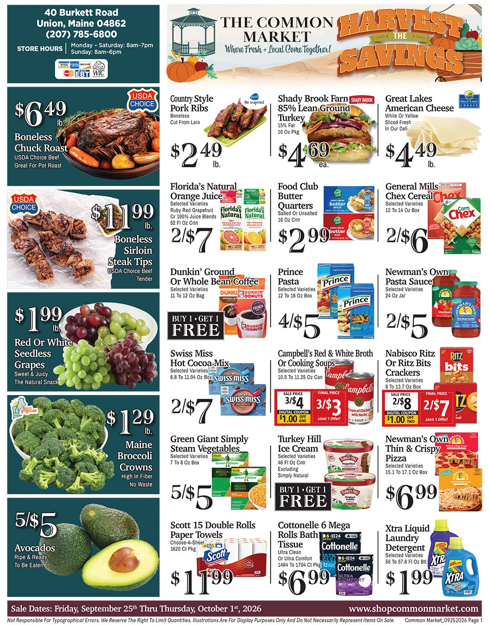 The Common Market Weekly Sales Flyer - Page 1