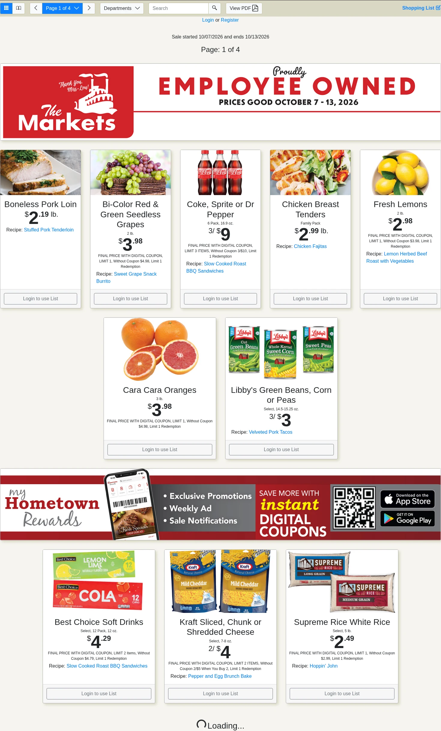 The Markets Louisiana Weekly Specials - Page 1