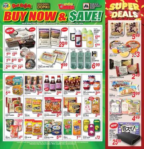 Donpen Times - Buy Now and Save Flyer Wed, Sep 02, 2026 - Tue, Sep 29, 2026