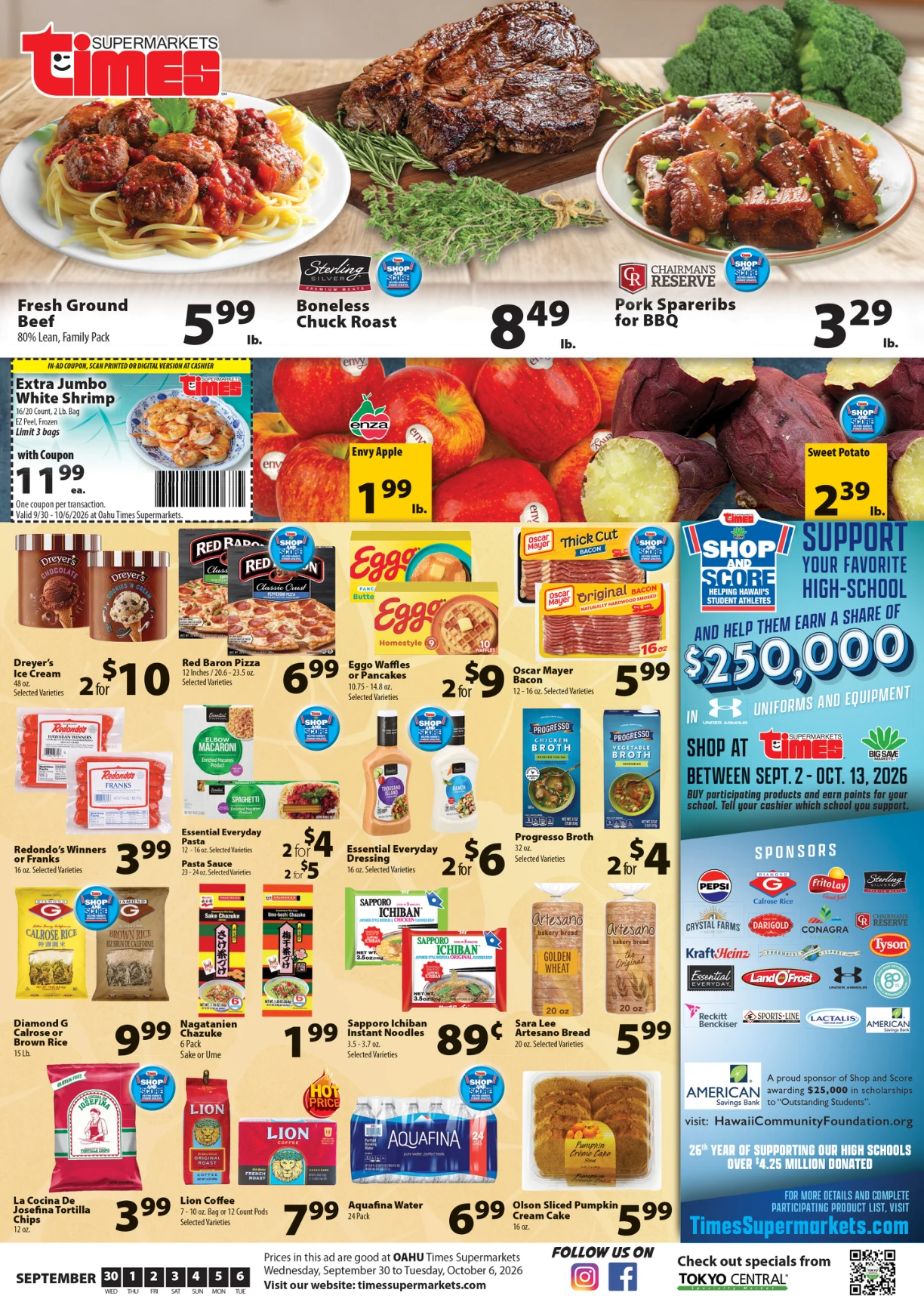 Times Supermarket Hawaii - Shima's Weekly Ad - Page 1