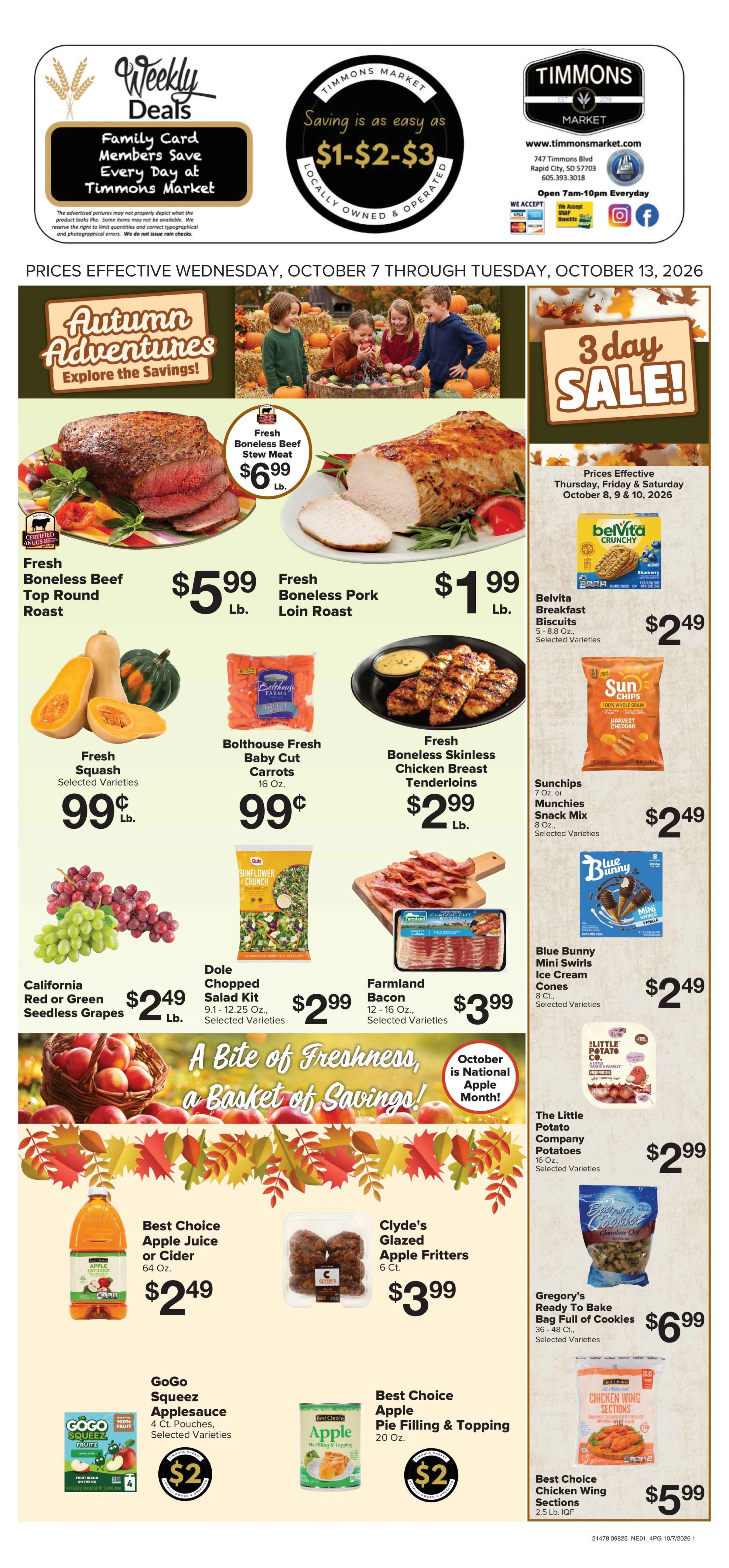 Timmons Market Weekly Ad - Page 1