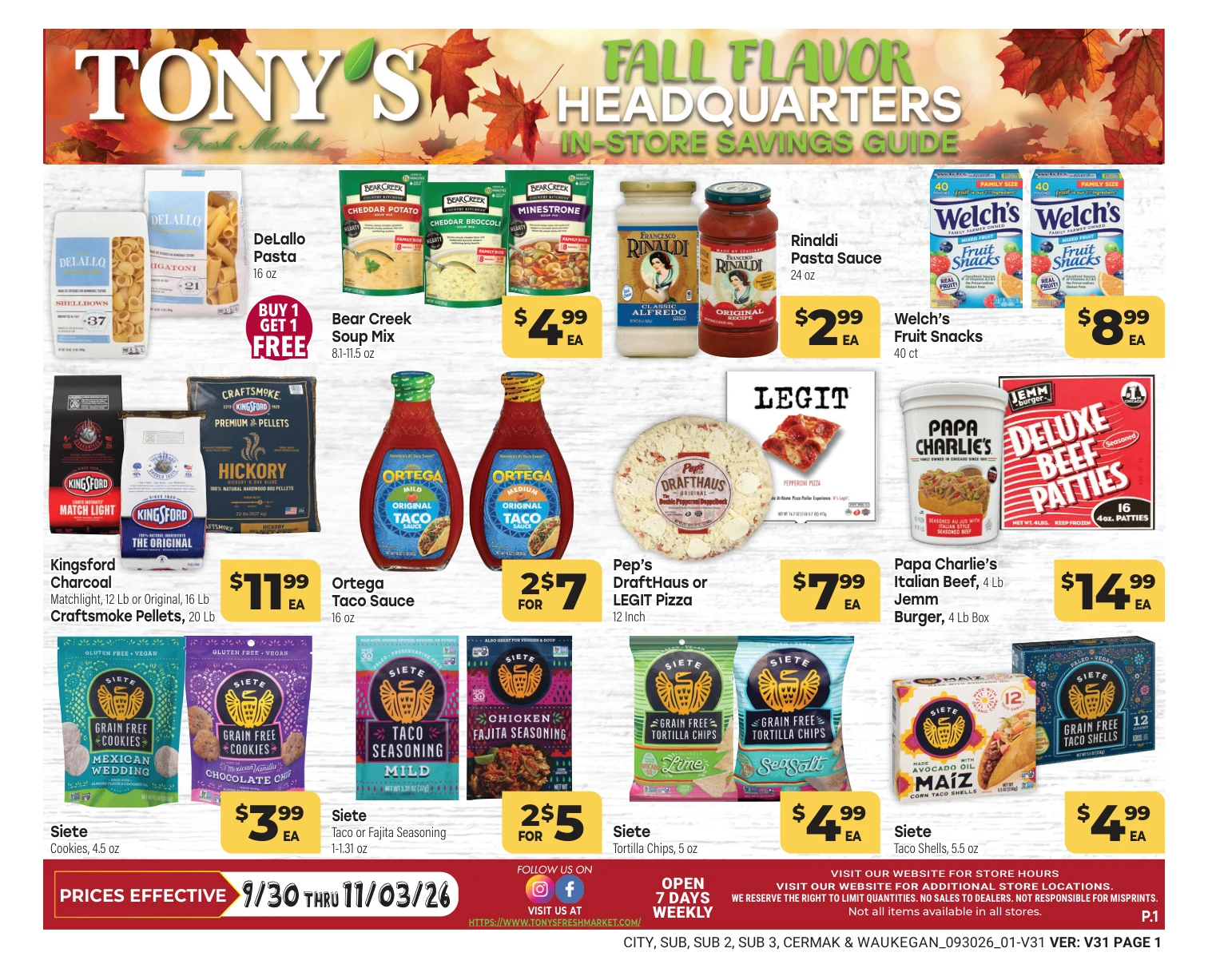 Tony's Fresh Market October Savings Guide - Page 1