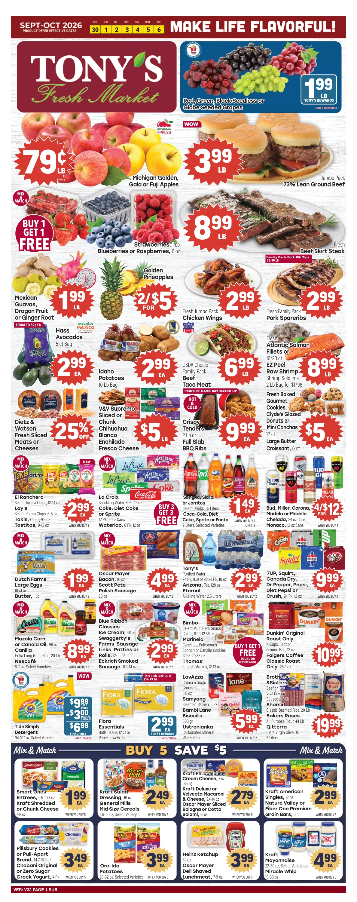Tony's Fresh Market Weekly Ad Sep 30th to Oct 06th - Page 1