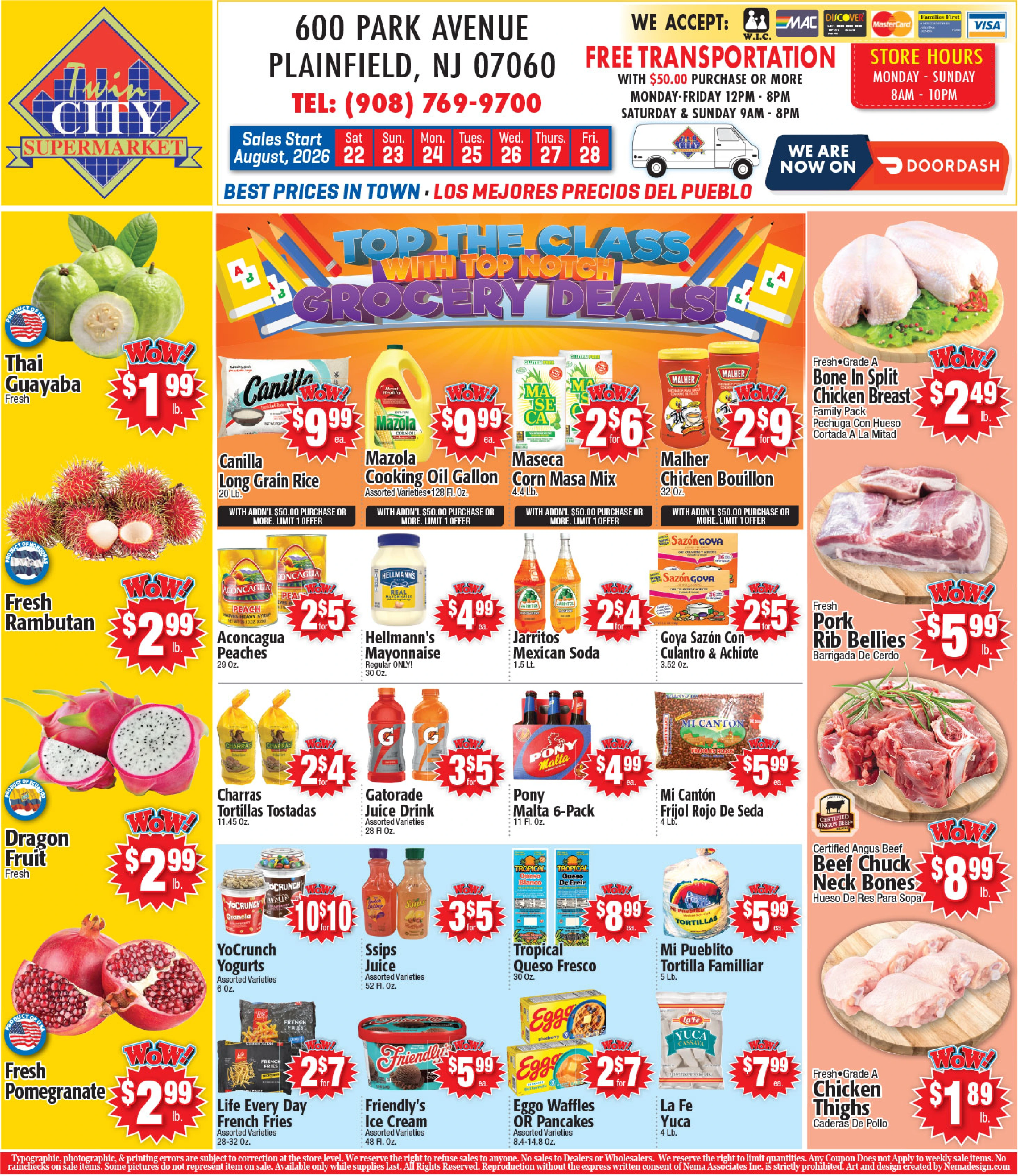 Twin City Supermarket - Plainfield Weekly Circular - Page 1