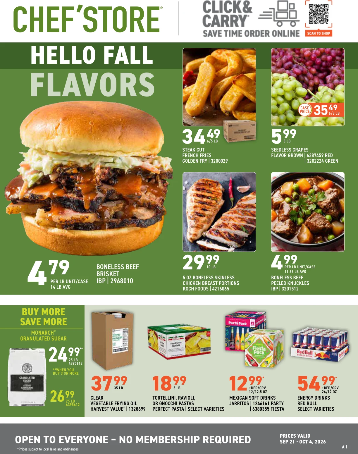 US Foods CHEF’STORE Biweekly Specials Sep 21 - Oct 4, 2026 - Page 1