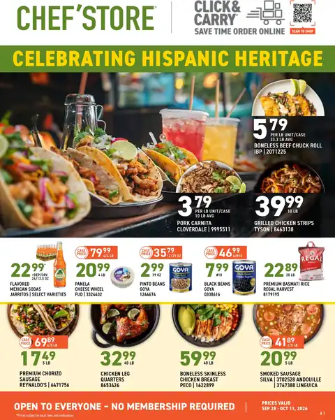 Hispanic Heritage Specials Sep 28 - Oct 11, 2026